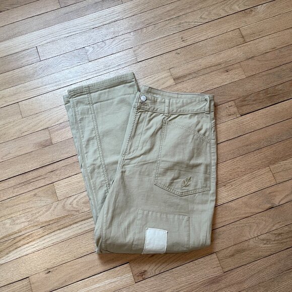 089  Pilcro The Wanderer Mid Rise Relaxed Leg Jeans Patchwork Edit NWOT Size 32 - Picture 10 of 10